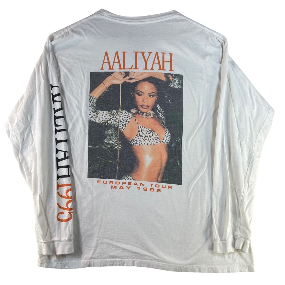 urban outfitters exclusive aaliyah 1995 european tour long sleeve tee XL soft